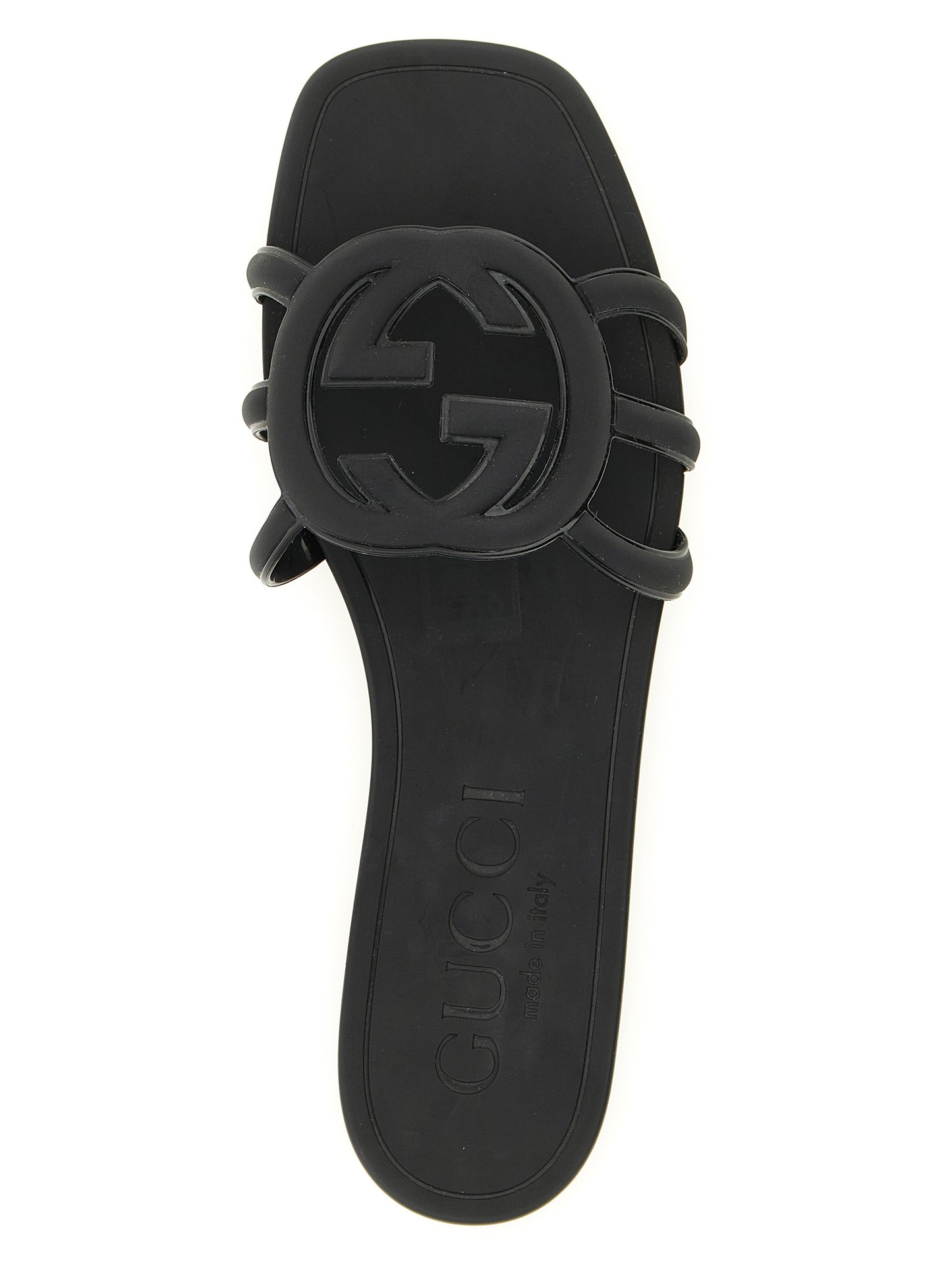 Black Rubber Slides