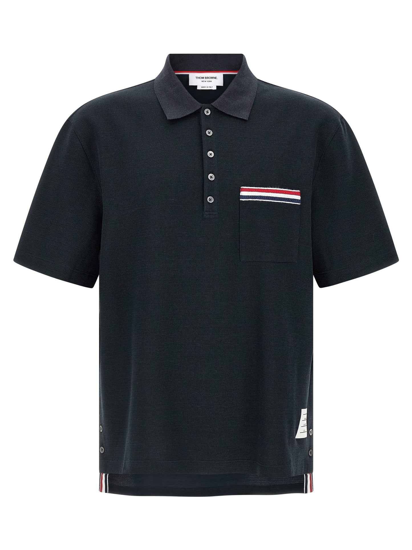 Blue Cotton Polo Shirt