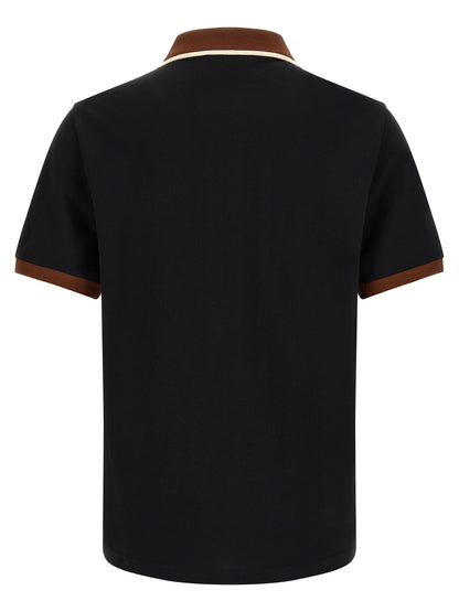 Black Cotton Polo Shirt