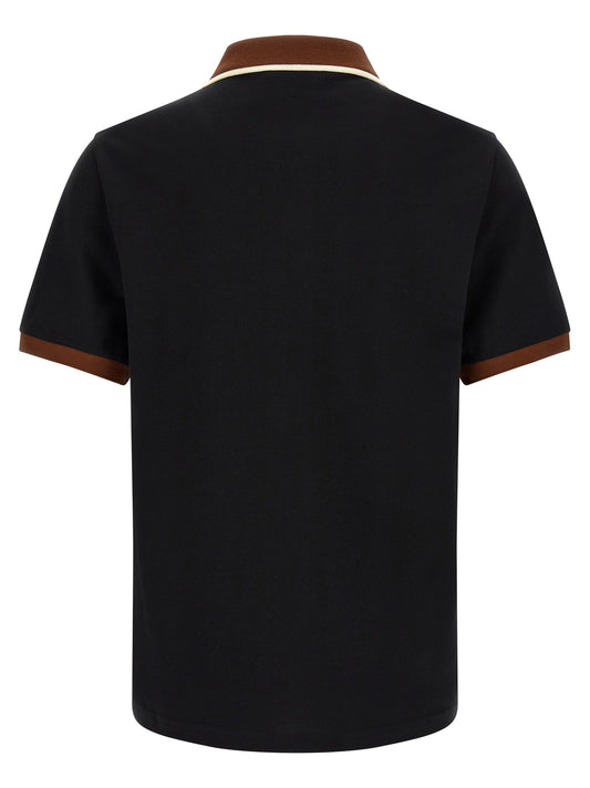 Black Cotton Polo Shirt