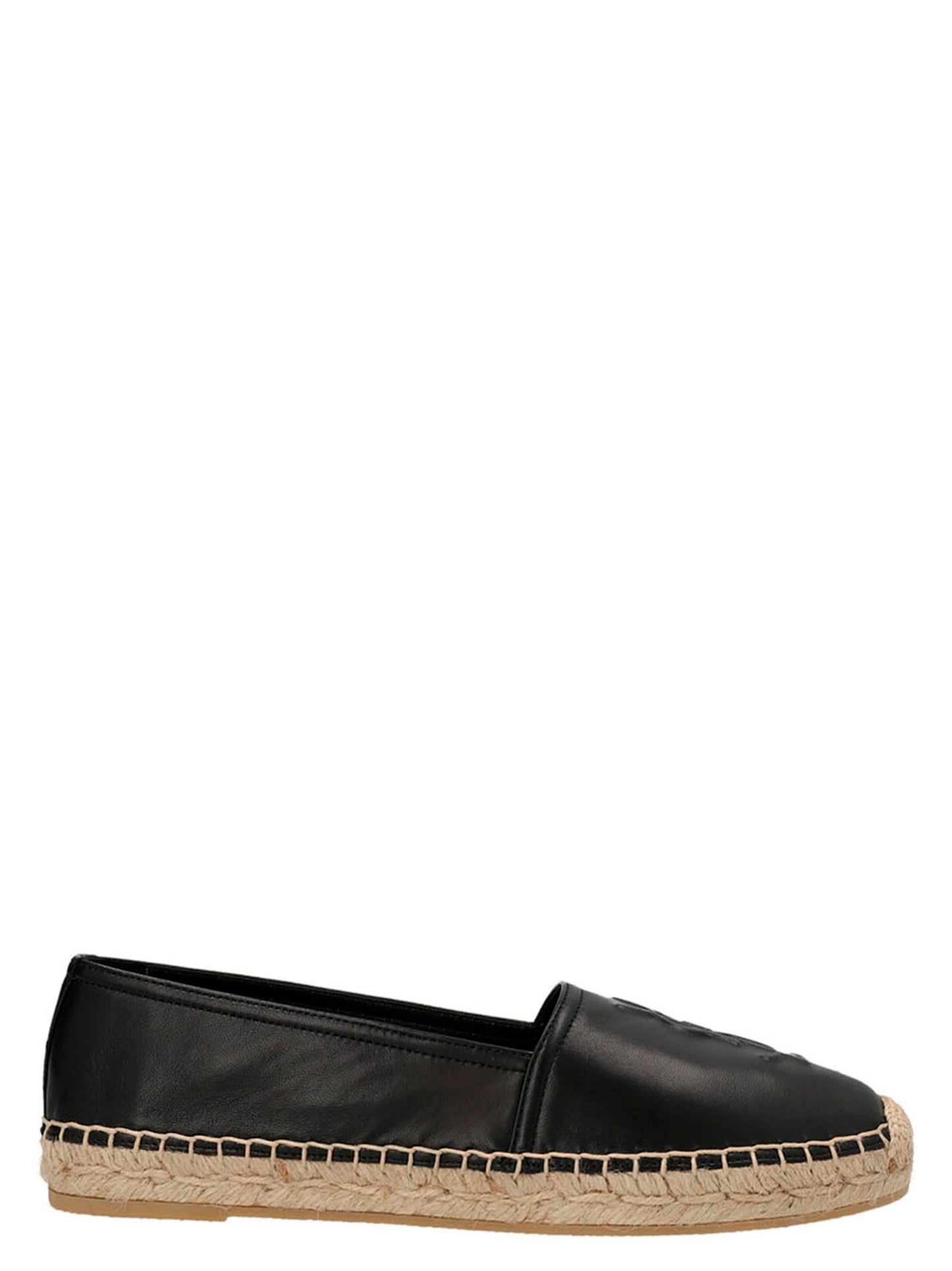 Black Lamb Leather Espadrilles