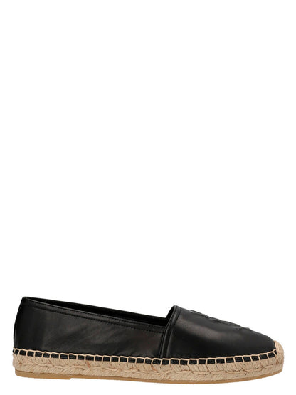 Black Lamb Leather Espadrilles
