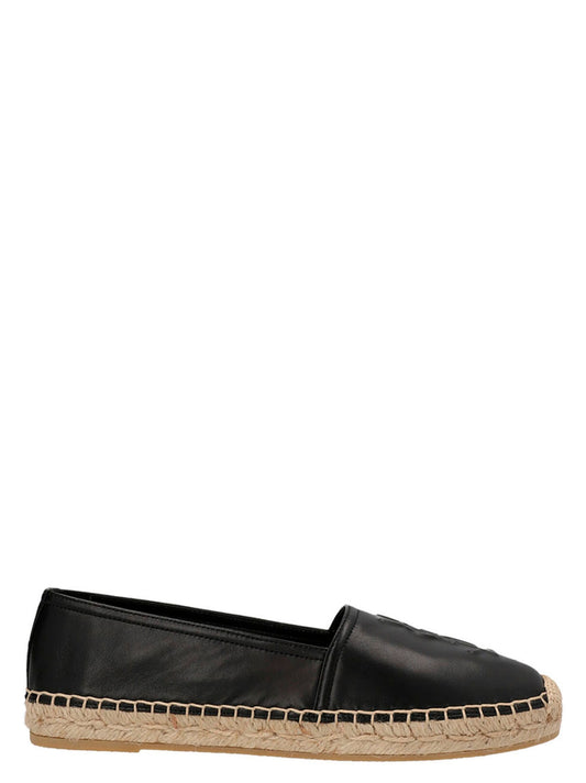 Black Lamb Leather Espadrilles