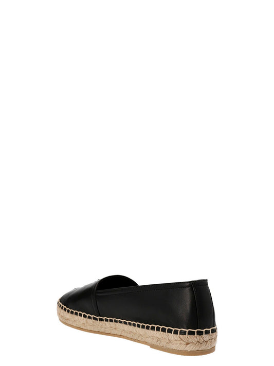 Black Lamb Leather Espadrilles