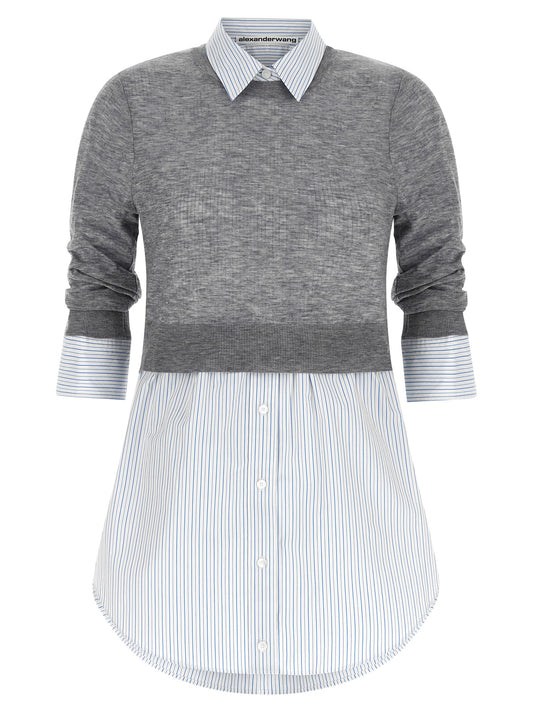 Gray Wool Blouse