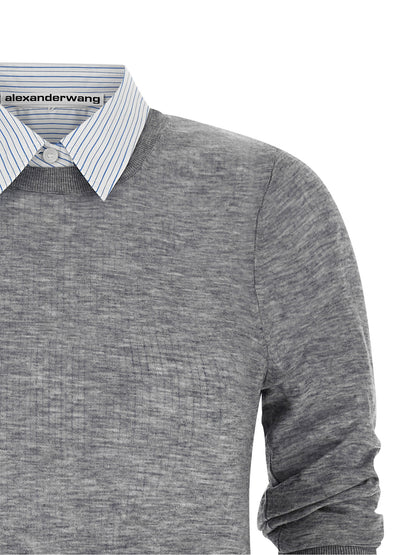 Gray Wool Blouse