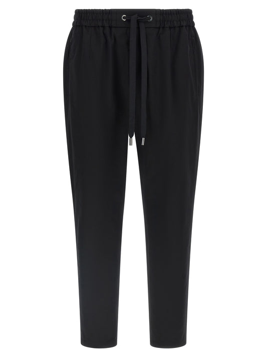 Black Cotton Casual Pants