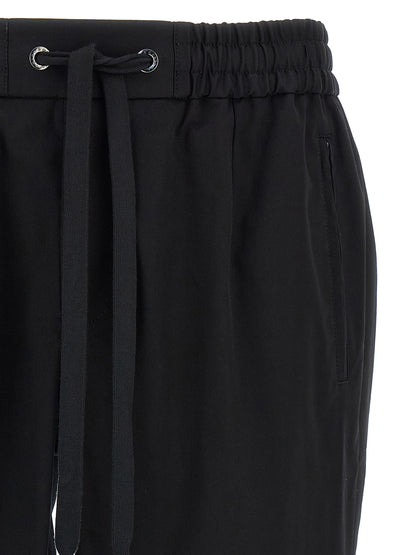 Black Cotton Casual Pants