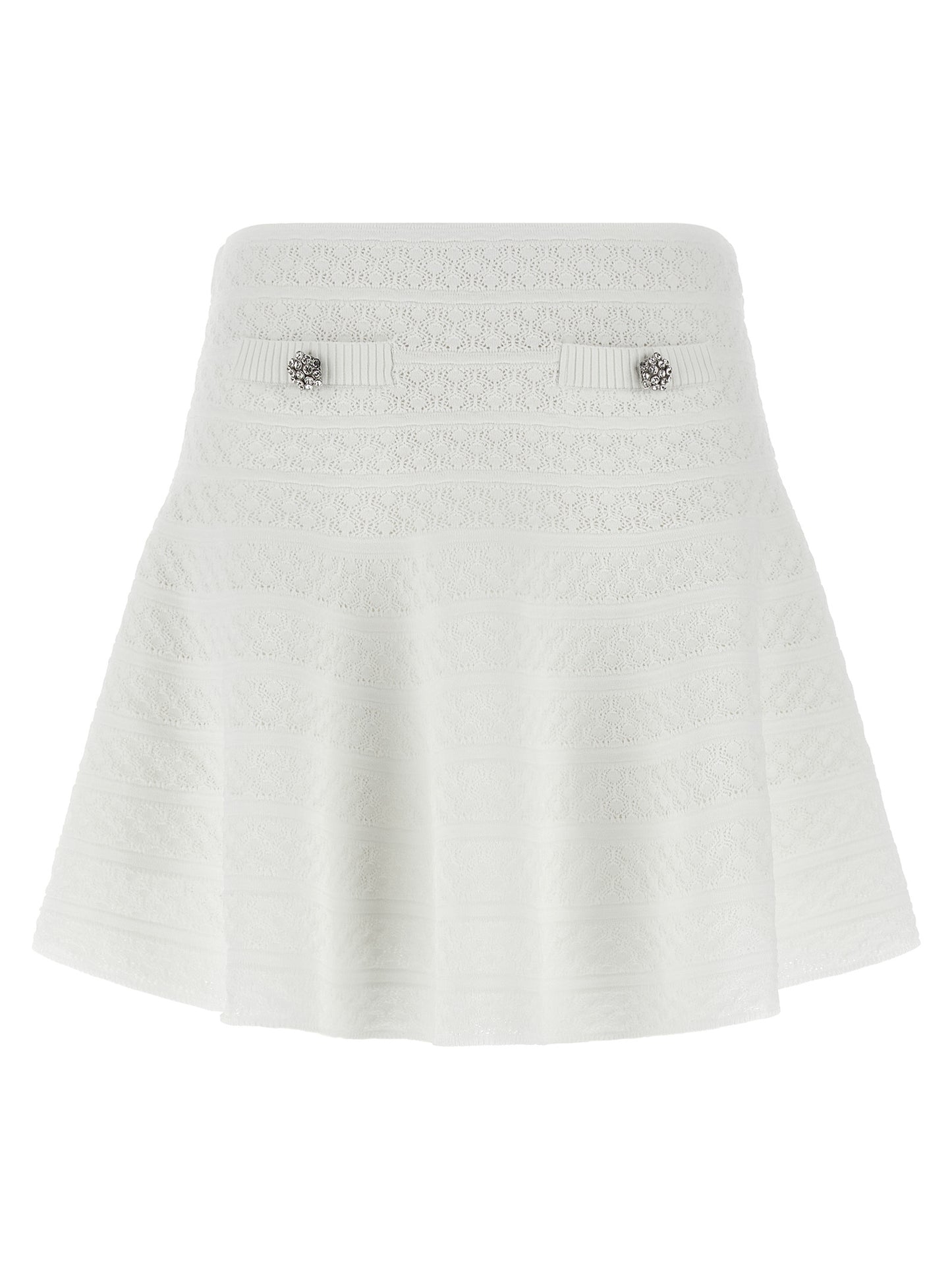 White Viscose Long Skirt