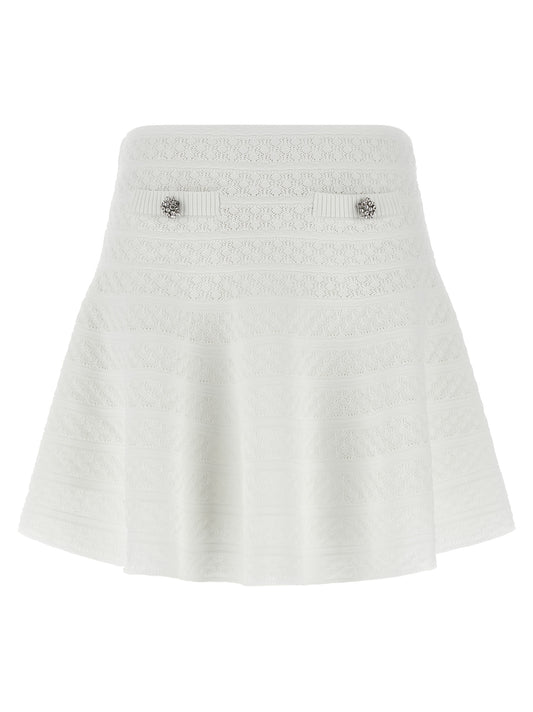 White Viscose Long Skirt