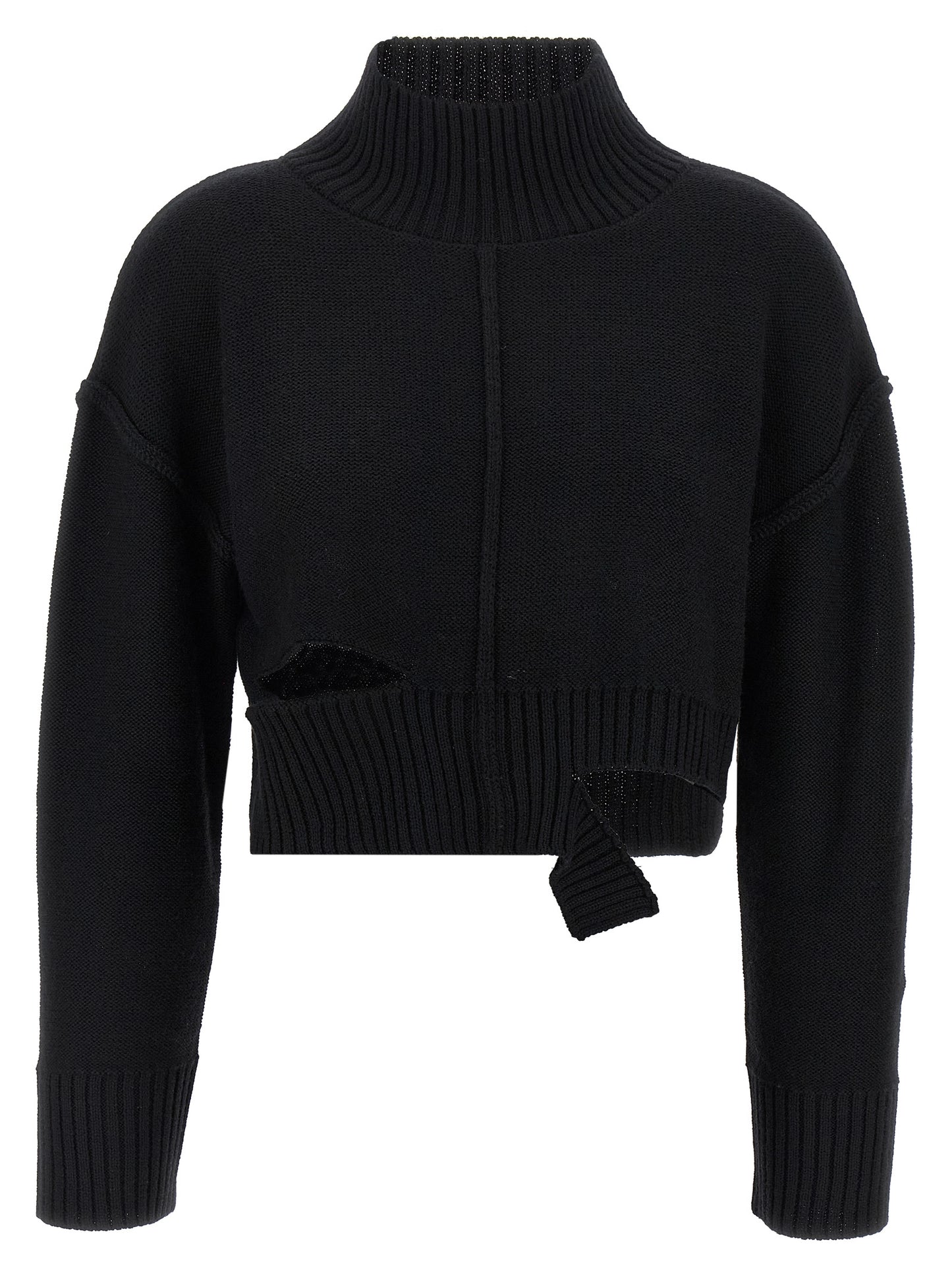 Black Virgin Wool Cardigan