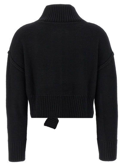 Black Virgin Wool Cardigan