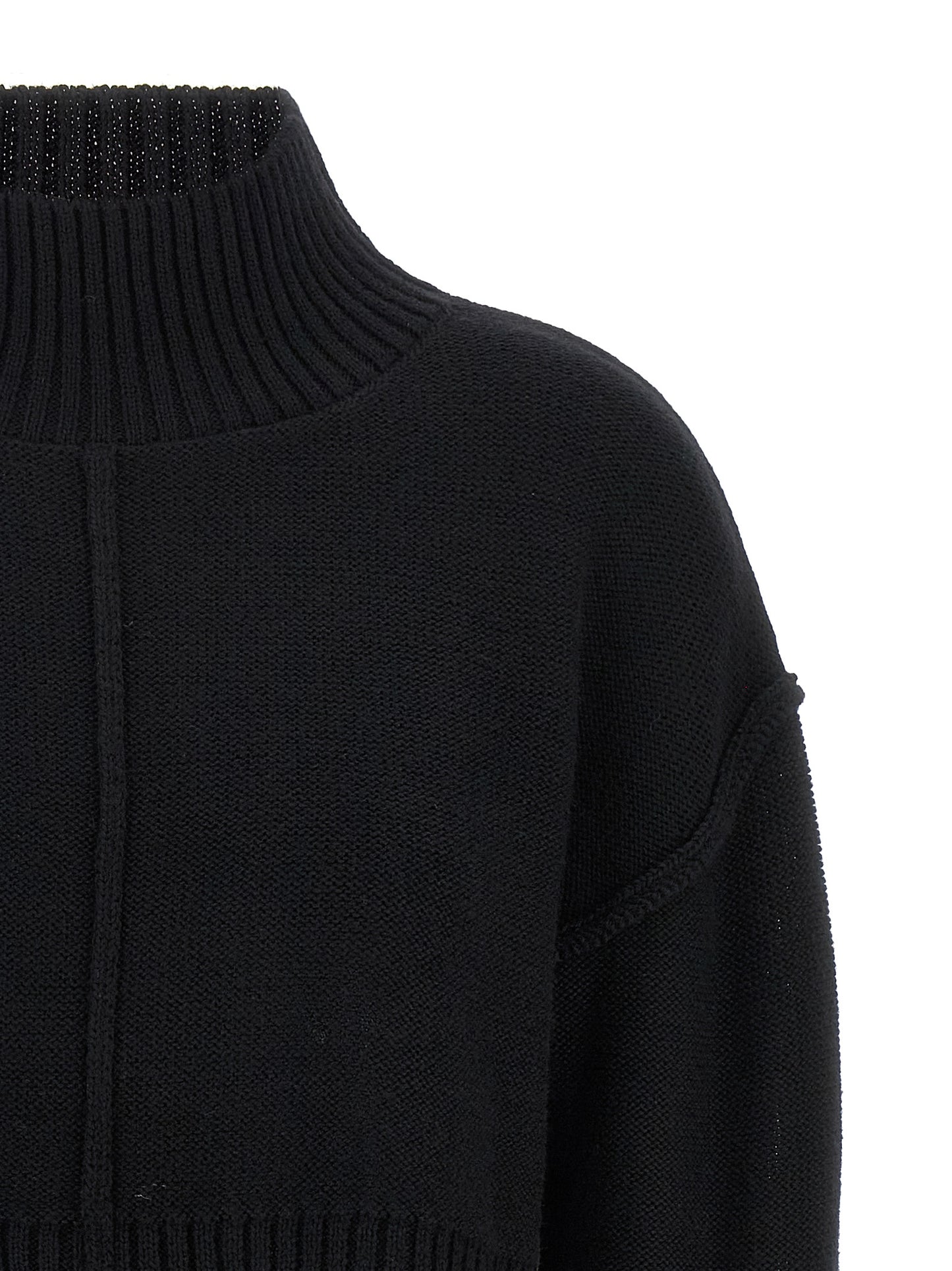 Black Virgin Wool Cardigan