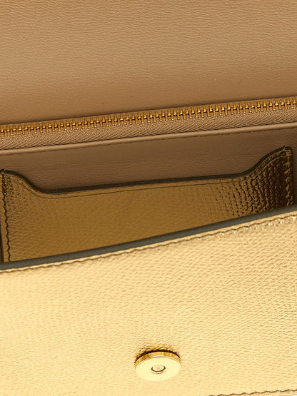 Gold Calfskin Crossbody Bag