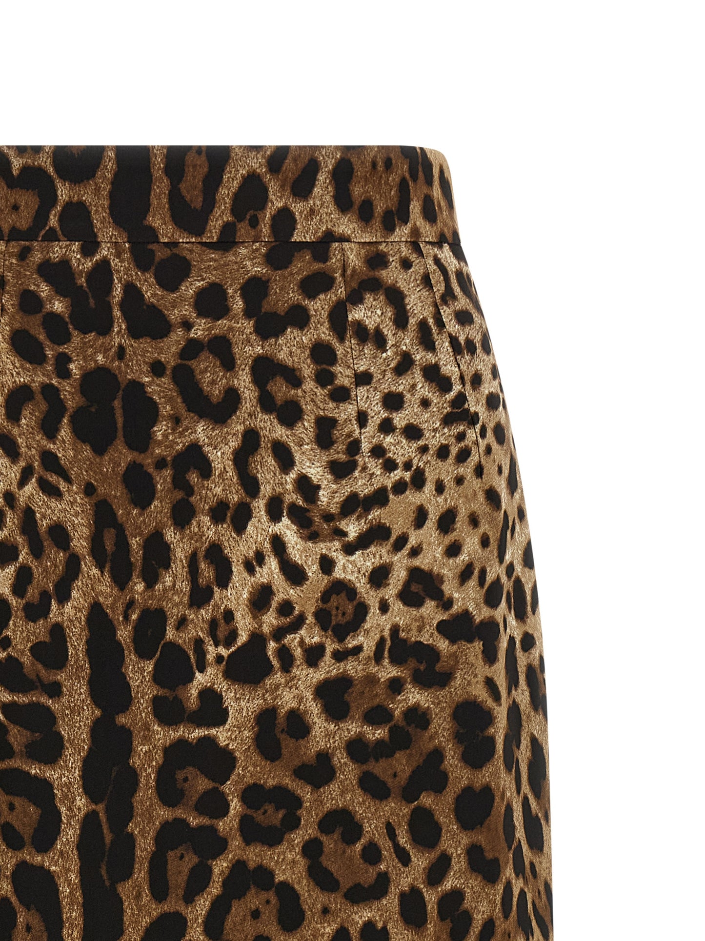 Brown Viscose Midi Skirt
