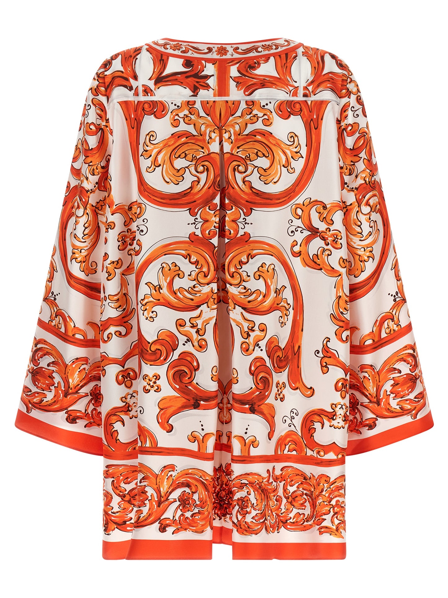 Orange Silk Short Dress