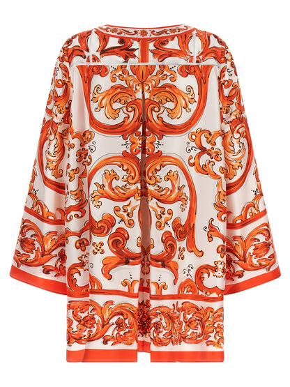 Orange Silk Short Dress