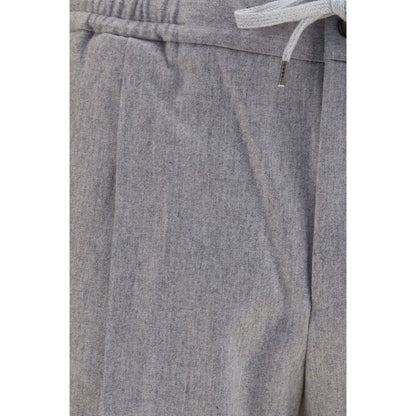 Gray Wool Oves Aries Casual Pants