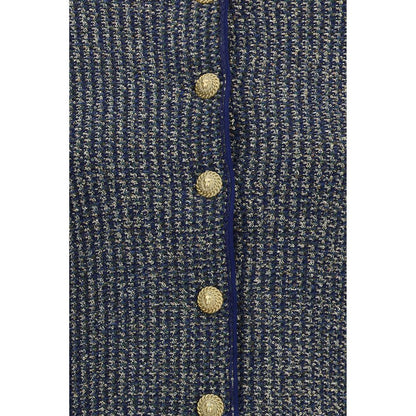 Blue Polyamide Cardigan