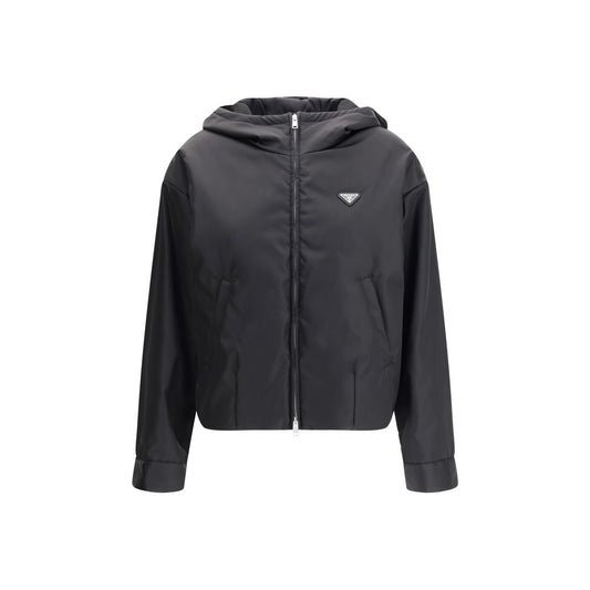 Black Recycled Polyamide Shell Jacket