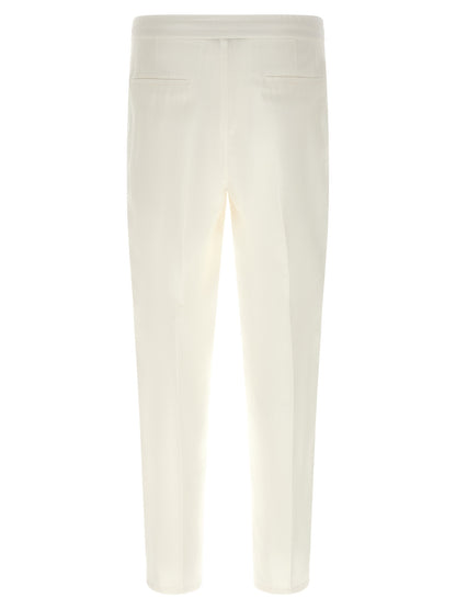 White Linen Casual Pants