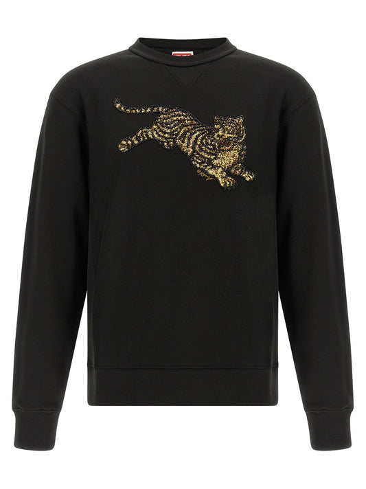 Black Cotton Sweatshirt