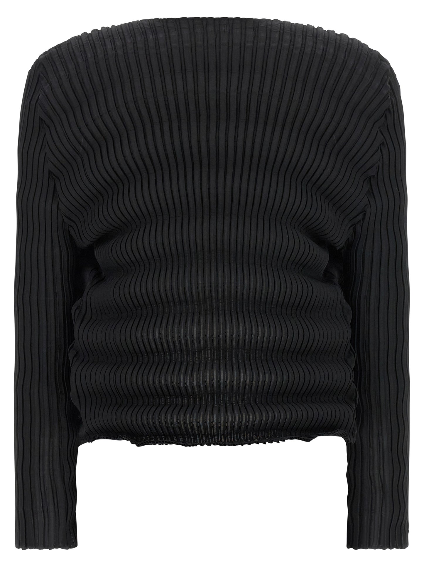 Black Polyester Cardigan
