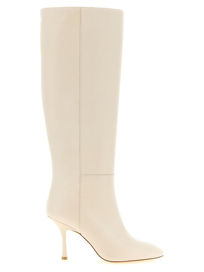 White Lamb Leather Over The Knee