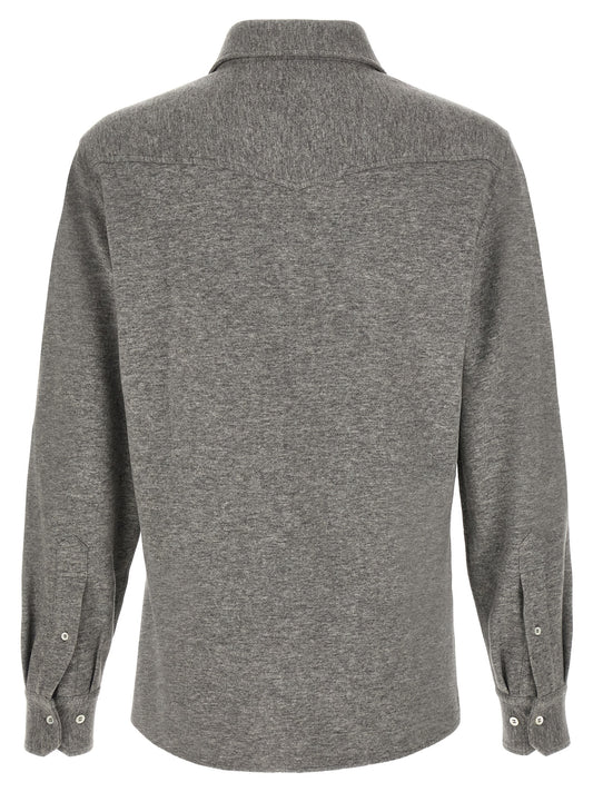 Gray Cashmere Blouse