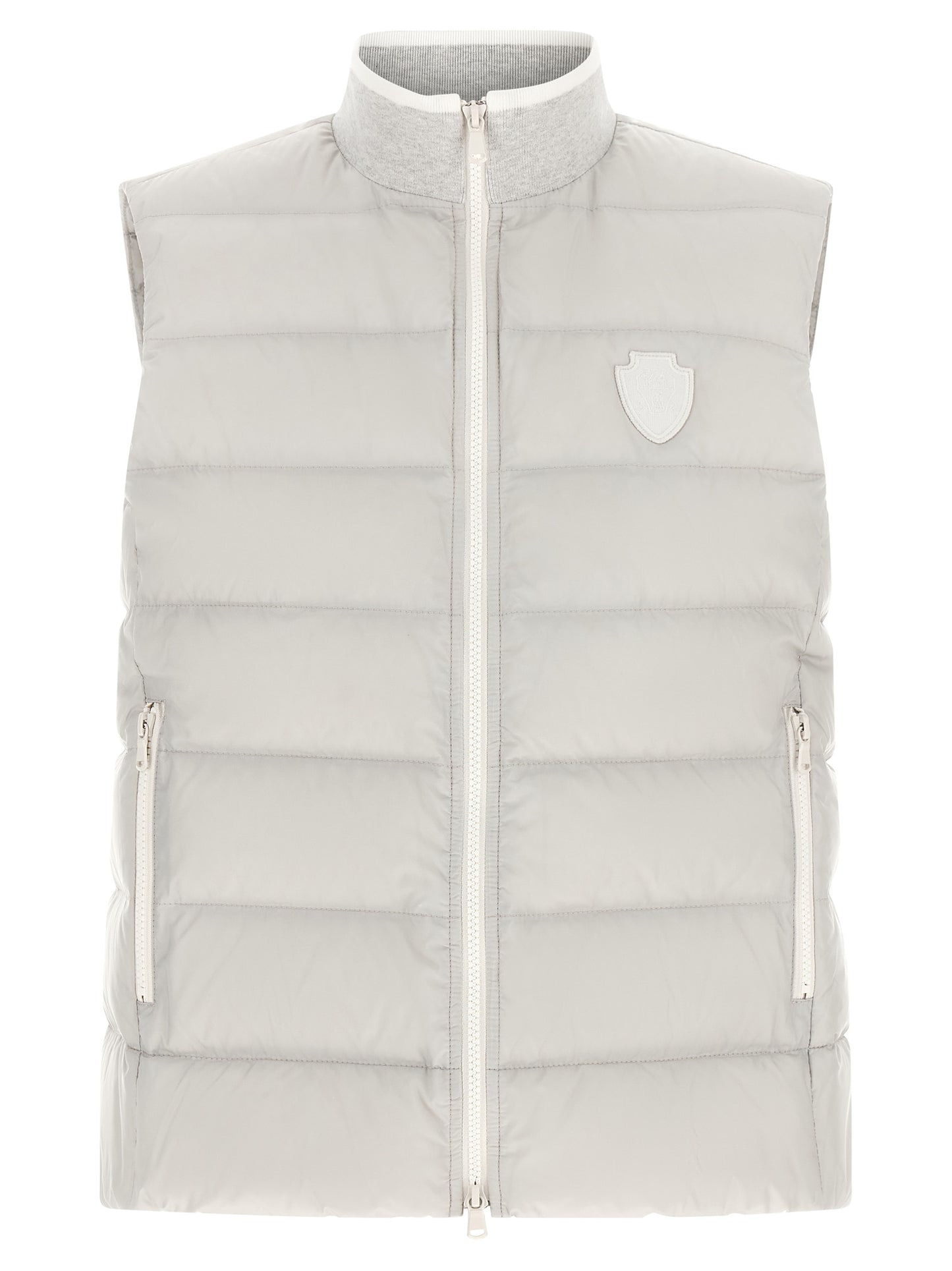 Gray Polyester Sleeveless Jacket