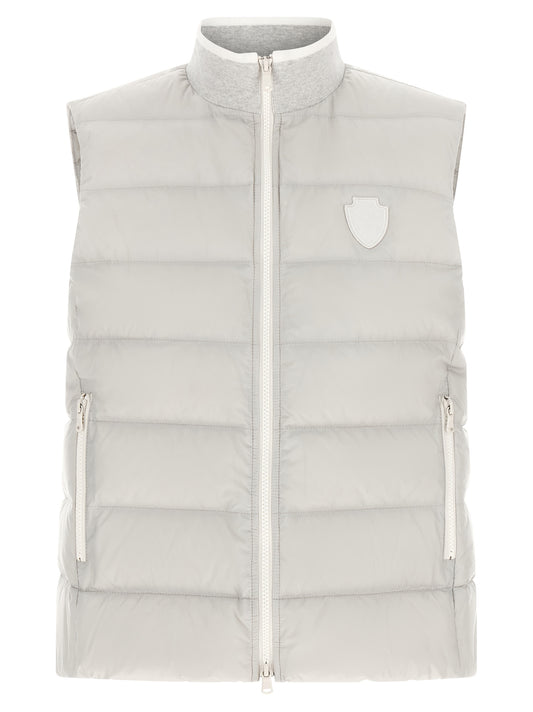 Gray Polyester Sleeveless Jacket