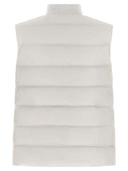 Gray Polyester Sleeveless Jacket