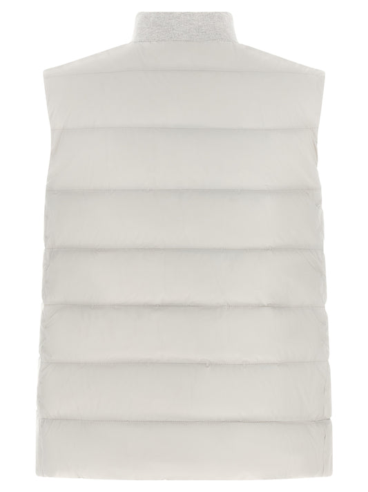 Gray Polyester Sleeveless Jacket