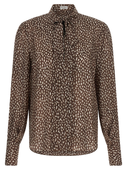 Brown Silk Blouse