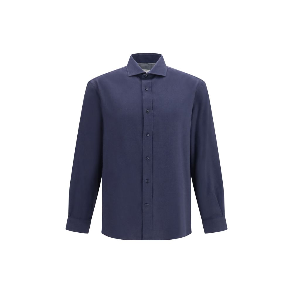 Blue Cotton Dress Shirt