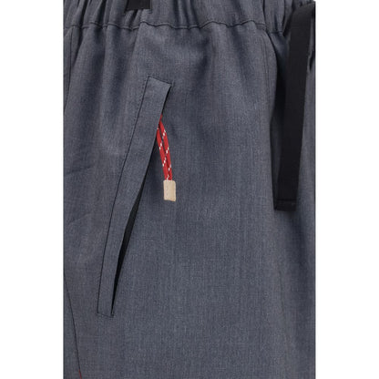 Gray Wool Oves Aries Casual Pants