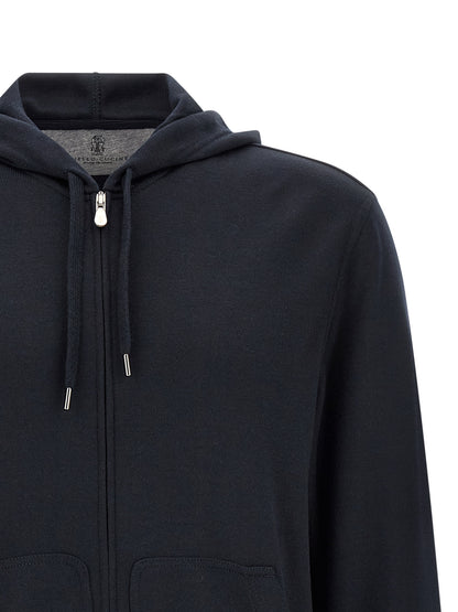Blue Cashmere Sweatshirt