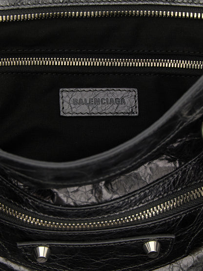Silver Lamb Leather Handbag