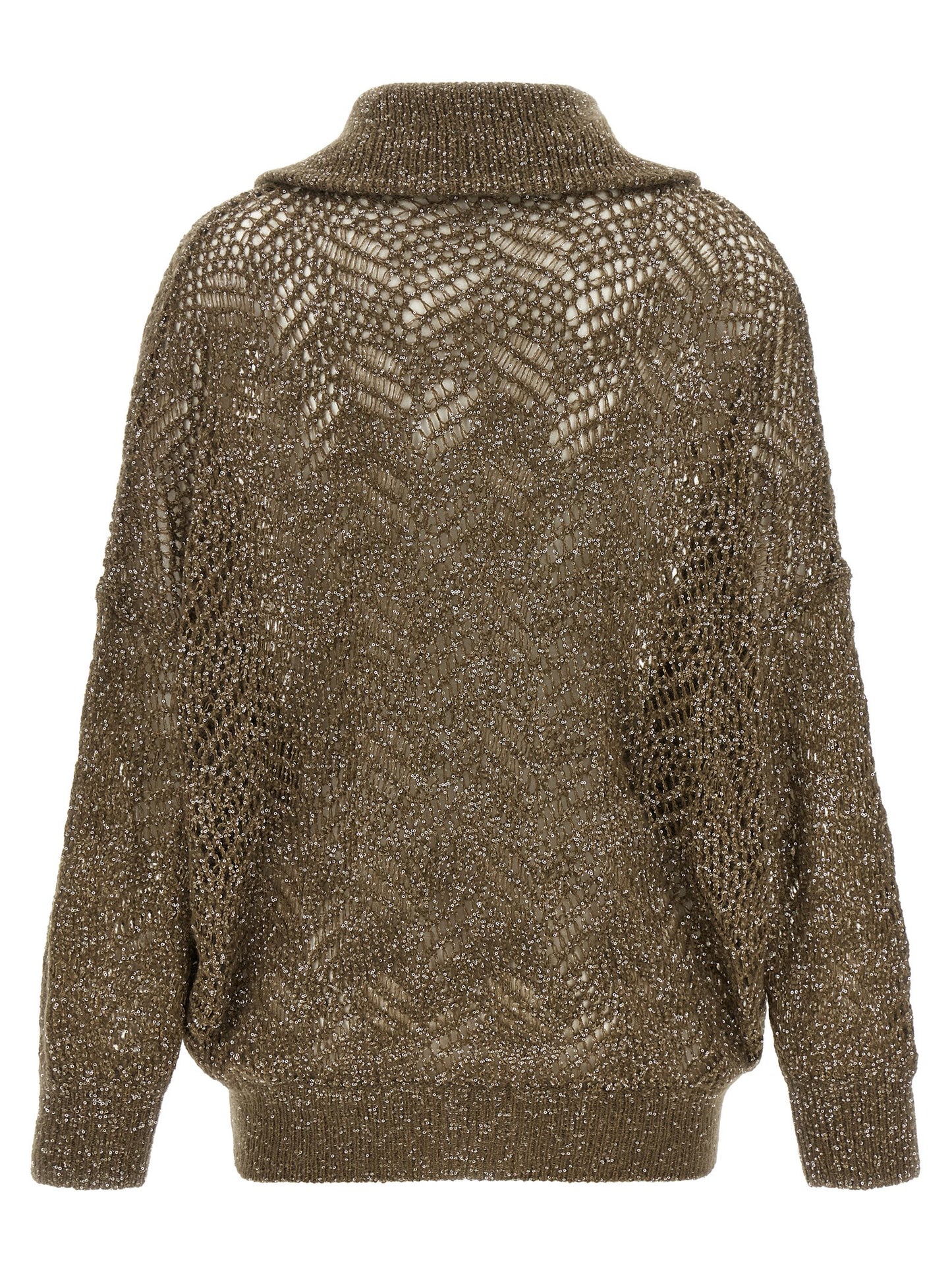 Brown Polyamide Cardigan