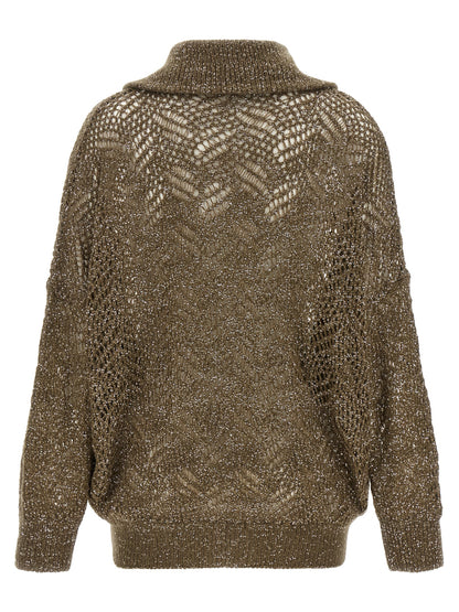 Brown Polyamide Cardigan