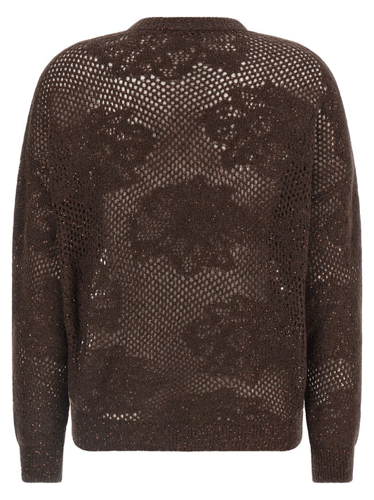 Brown Nylon Cardigan