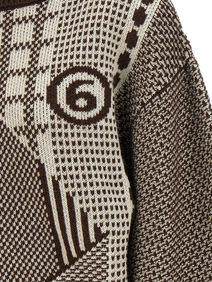 Brown Wool Short Dress