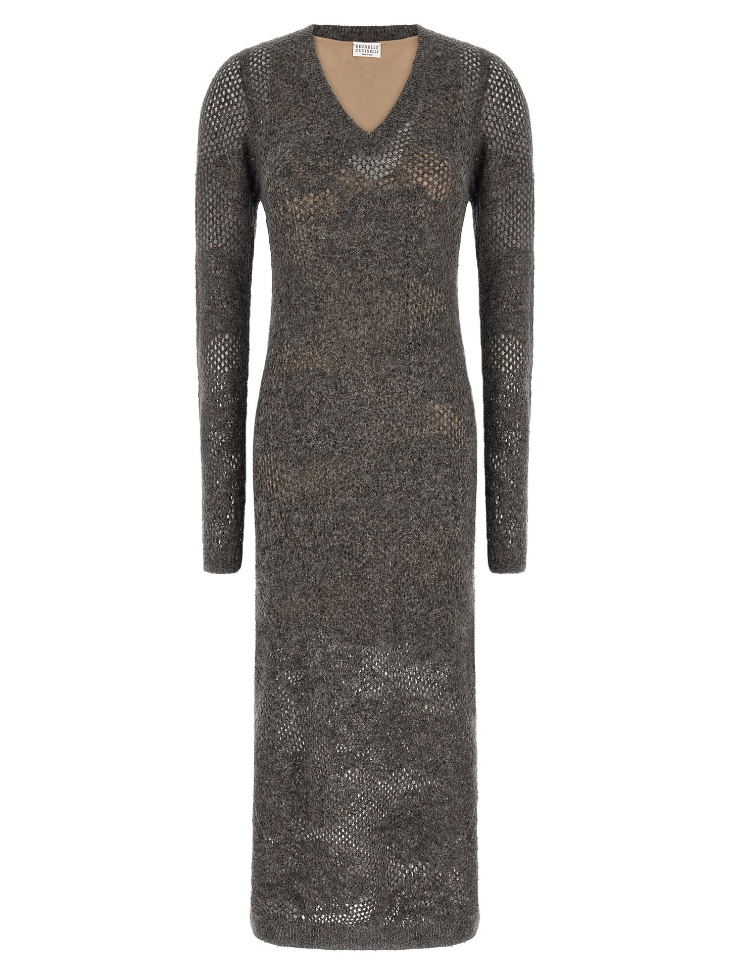 Gray Nylon Casual Dress