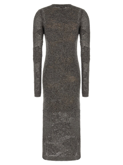 Gray Nylon Casual Dress