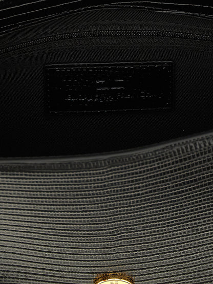 Black Polyester Clutch Bag