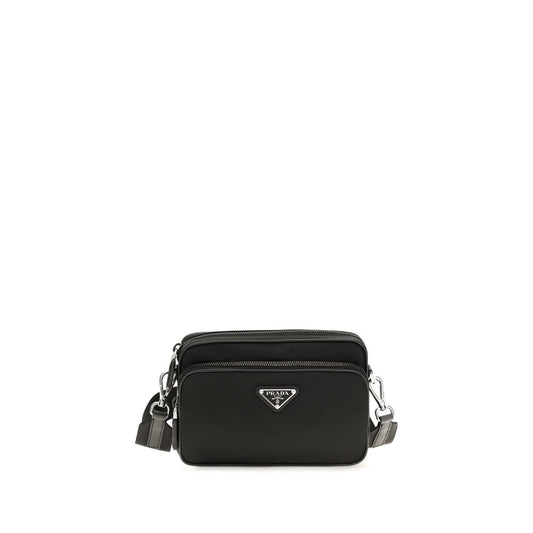 Black Recycled Polyamide Shoulder Bag