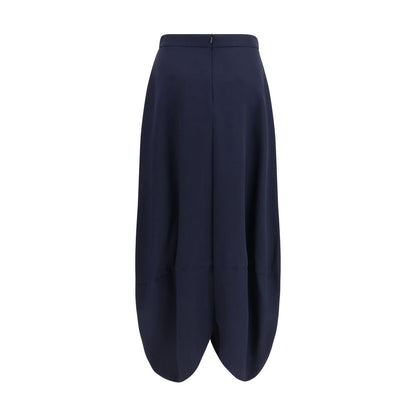 Blue Silk Long Skirt