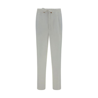 White Linen Casual Pants