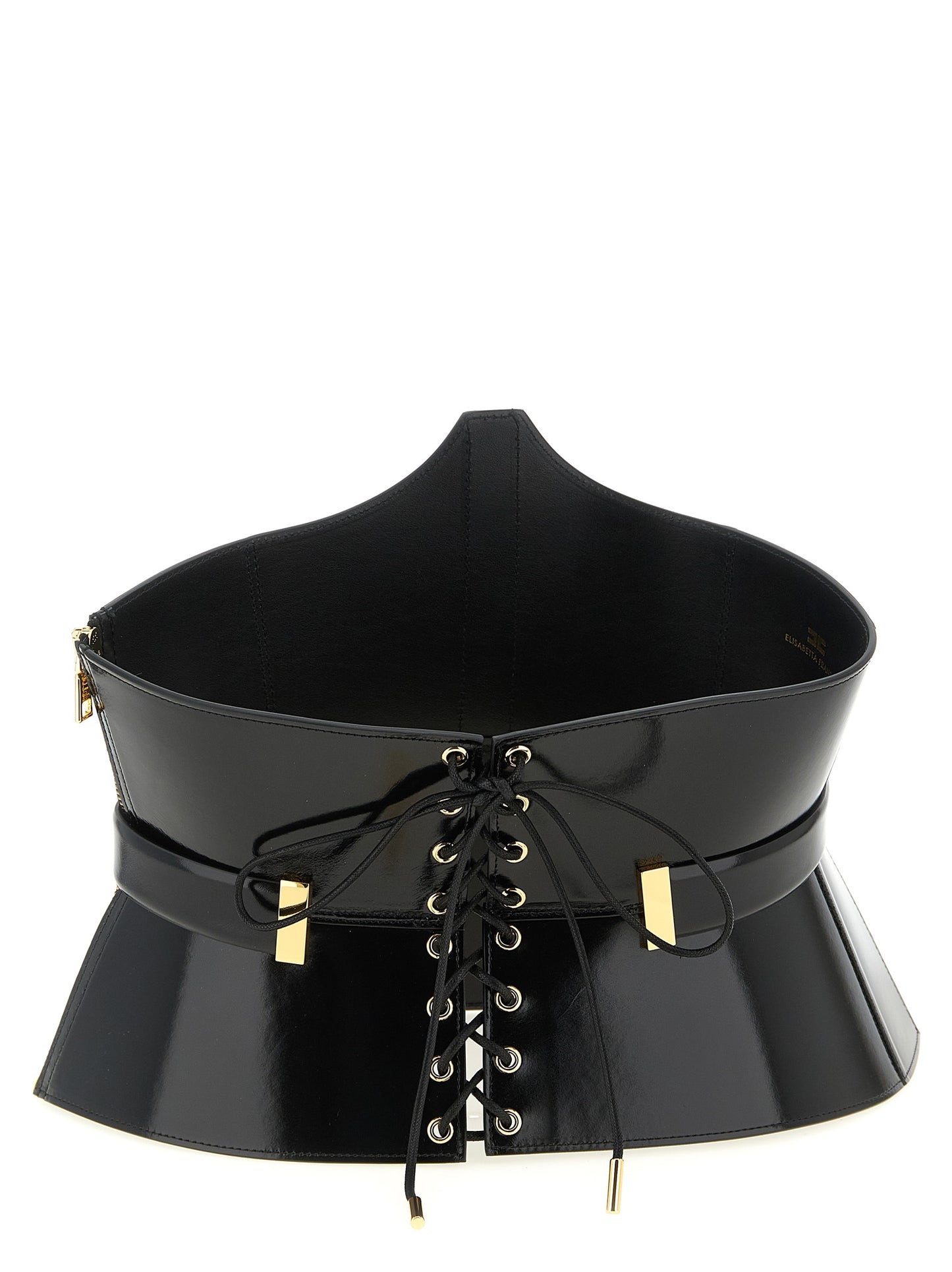 Black Leather High-Waist Belt