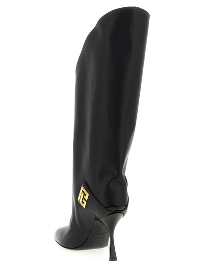 Black Calfskin Over The Knee
